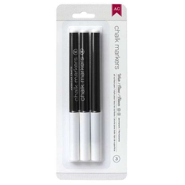Chalk Markers White 3pp Dubai's Arts And Crafts/Scrapbooking Paper